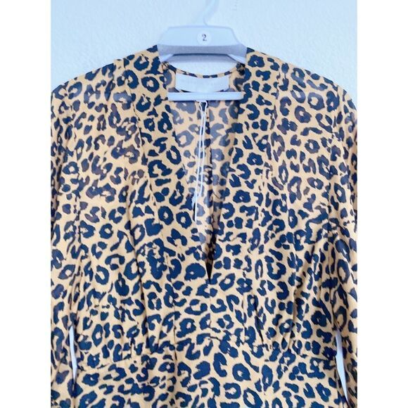 Michelle Mason 100% silk Long sleeve Plunge Gown - Picture 9 of 14